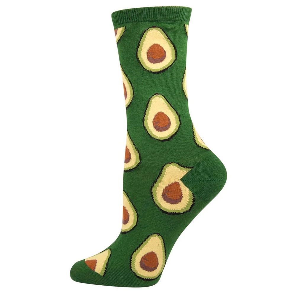 NWT Socksmith Women's Crew Socks Avocados Green